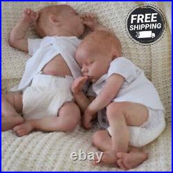 TWINS Baby Dolls Lifelike Full Body Sillicone Reborn Sleeping Baby 18 Inches TWINS Baby Dolls Lifelike Full Body Sillicone Reborn Sleeping Baby 18 Inches