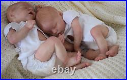 TWINS Baby Dolls Lifelike Full Body Sillicone Reborn Sleeping Baby 18 Inches TWINS Baby Dolls Lifelike Full Body Sillicone Reborn Sleeping Baby 18 Inches