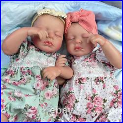 TWINS Baby Dolls Lifelike Full Body Vinyl Reborn Sleeping Baby 19 Inches