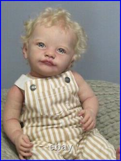 Tobiah by Laura Lee Eagle, Reborn Baby Doll, Realistic babydoll, CurlyBlond cute