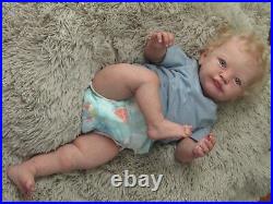 Tobiah by Laura Lee Eagle, Reborn Baby Doll, Realistic babydoll, CurlyBlond cute