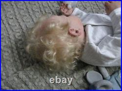 Tobiah by Laura Lee Eagle, Reborn Baby Doll, Realistic babydoll, CurlyBlond cute