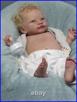 Tobiah by Laura Lee Eagle, Reborn Baby Doll, Realistic babydoll, CurlyBlond cute