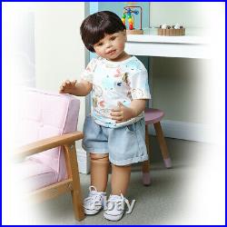 Toddler Boy Reborn Dolls Life Size Standing Reborn Baby Full Body Vinyl Toys 28