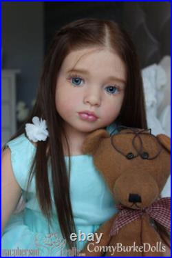 Toddler Girl 40Inch Reborn Dolls Aloenka Painted Kit With Cloth Body Rooted Hair