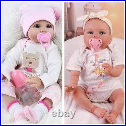 Twins Baby Dolls Realistic Reborn Newborn Doll Lifelike Silicone Vinyl Girl Doll