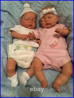 Twins Hanna and Harry NEWBORN BABY Child friendly REBORN doll cute Babies