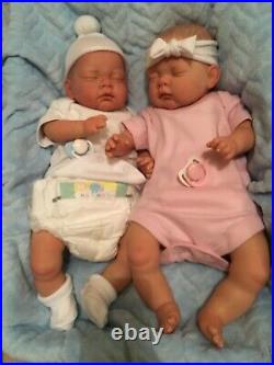 Twins Hanna and Harry NEWBORN BABY Child friendly REBORN doll cute Babies