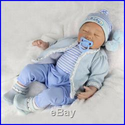 Twins Reborn Baby Dolls 22 Newborn Babies Girl+Boy Vinyl Silicone Handmade Doll