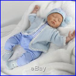 Twins Reborn Baby Dolls 22 Newborn Babies Girl+Boy Vinyl Silicone Handmade Doll