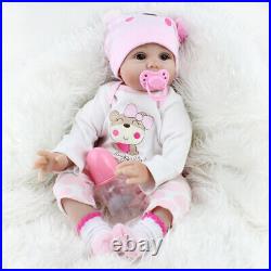 Twins Reborn Baby Dolls 22 Realistic Vinyl Silicone Handmade Newborn Girl Doll