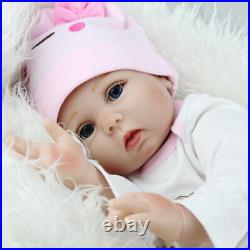 Twins Reborn Baby Dolls 22 Realistic Vinyl Silicone Handmade Newborn Girl Doll