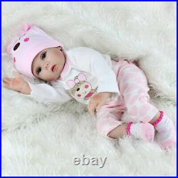 Twins Reborn Baby Dolls 22 Realistic Vinyl Silicone Handmade Newborn Girl Doll