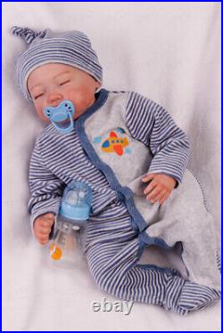 Twins Reborn Baby Dolls Handmade Vinyl Silicone Soft Lifelike Newborn Doll Gift