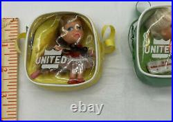 Two Kiddle Clones In Small United Airline Bag Doll Coin Purse 1960s Hard to Find
