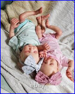 Two Twin Reborn Baby Dolls, Tay Freitas With COA, Stunning Preemie Babies