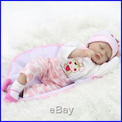 US Stock 22'' Twins Lifelike Newborn Silicone Vinyl Reborn Baby Girl+Boy Dolls