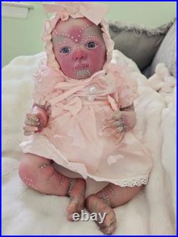 Unique Faerie Reborn Doll. 17 Inches Girl Weighted and Stuffed. Handmade