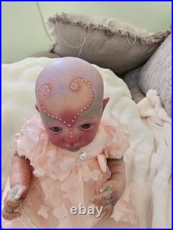 Unique Faerie Reborn Doll. 17 Inches Girl Weighted and Stuffed. Handmade