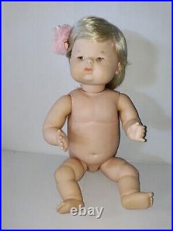 Vintage 18 American Character TOODLE LOO Blonde VINYL BABY DOLL with new dress