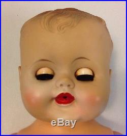 Vintage 1950s Vinyl Rubber 19 Baby Doll 52 PTN Wetsey Sleep Eyes Posable Toy