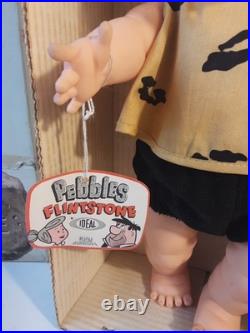 Vintage 1960's Ideal 12 Tiny Pebbles Flintstone Vinyl Doll withBox