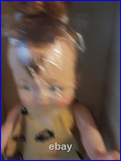 Vintage 1960's Ideal 12 Tiny Pebbles Flintstone Vinyl Doll withBox