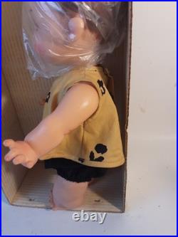 Vintage 1960's Ideal 12 Tiny Pebbles Flintstone Vinyl Doll withBox