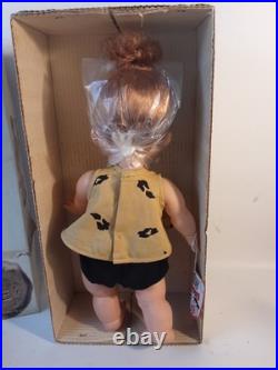 Vintage 1960's Ideal 12 Tiny Pebbles Flintstone Vinyl Doll withBox