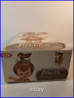 Vintage 1960's Ideal 12 Tiny Pebbles Flintstone Vinyl Doll withBox