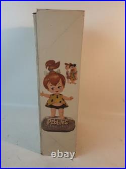 Vintage 1960's Ideal 12 Tiny Pebbles Flintstone Vinyl Doll withBox