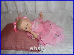 Vintage 1961 Madame Alexander Genuine KITTEN Baby Doll Platinum Pink Dress Set