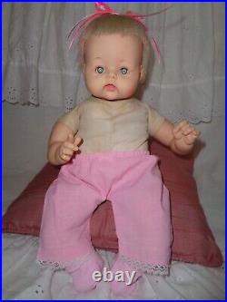 Vintage 1961 Madame Alexander Genuine KITTEN Baby Doll Platinum Pink Dress Set
