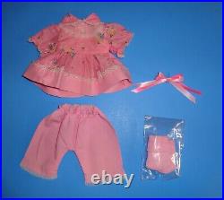 Vintage 1961 Madame Alexander Genuine KITTEN Baby Doll Platinum Pink Dress Set