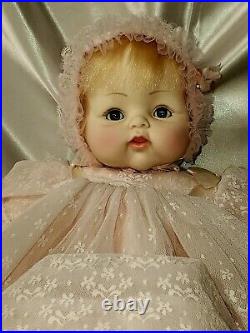 Vintage 1962 Madame Alexander KITTEN 18 Baby Doll in Original Tagged Outfit