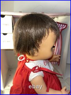 Vintage 1962 Mattel Chatty Baby Brunette Talking Doll & Case