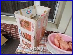 Vintage 1967 Ideal Toy Corp Tubsy Baby Doll Toy With Tub & Original Box