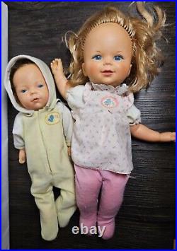 Vintage 1980 Mattel 15 Love N Touch Real Sister & 1979 12 Baby