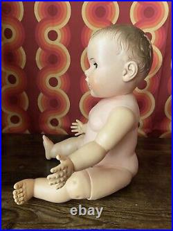 Vintage Amer Char Toodles Doll Heavy Vinyl Green Eyed Baby Fully Jointed