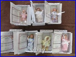 Vintage Ashton Drake Vinyl Mini Babies 5 Lot of 7 New in Boxes