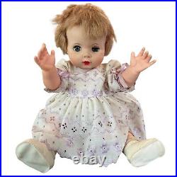 Vintage Baby Doll With Vinyl Limbs With Hair V 10. 1960's to 1970's green eyes