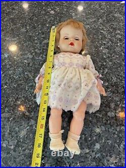Vintage Baby Doll With Vinyl Limbs With Hair V 10. 1960's to 1970's green eyes