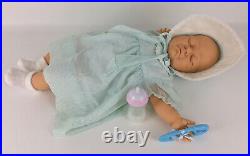 Vintage Berjusa Doll Sleeping Newborn Baby Vinyl Cloth Body 21 Spain 1984 80's