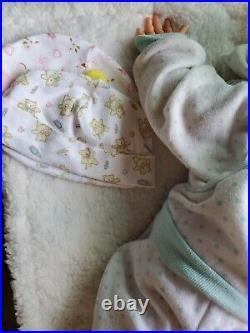Vintage Berjusa Doll Sleeping Newborn Baby Vinyl Cloth Body 21 Spain 1984 80's