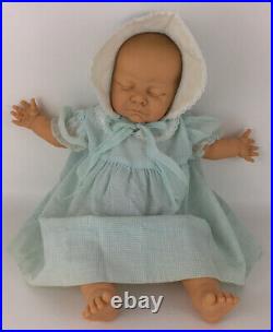 Vintage Berjusa Doll Sleeping Newborn Baby Vinyl Cloth Body 21 Spain 1984 80's