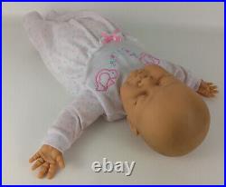 Vintage Berjusa Doll Sleeping Newborn Baby Vinyl Cloth Body 21 Spain 1984 80's