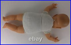 Vintage Berjusa Doll Sleeping Newborn Baby Vinyl Cloth Body 21 Spain 1984 80's