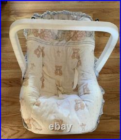 Vintage Doll Carrier Century Kanga Rocka Roo Reborn Baby Doll Seat Bears Ruffles