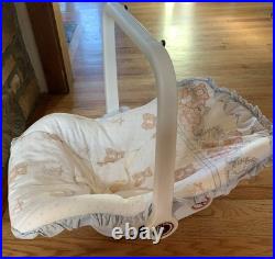 Vintage Doll Carrier Century Kanga Rocka Roo Reborn Baby Doll Seat Bears Ruffles