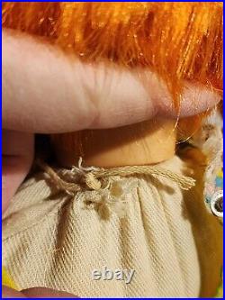 Vintage Eegee Goldberger Georgette Doll Orange Hair Original Clothes RARE Find